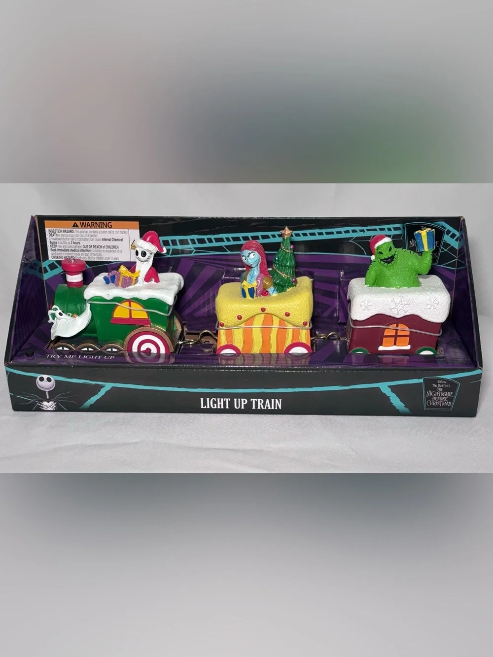 Disney The Nightmare Before Christmas Festive Light-Up Train Set
